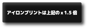 アイロンプリントは上記の×1.5倍